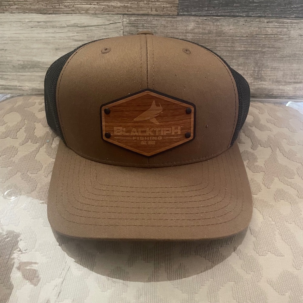 Blacktip Fishing Hat Union Standard Supply Co Brown Black Mesh Trucker Snapback